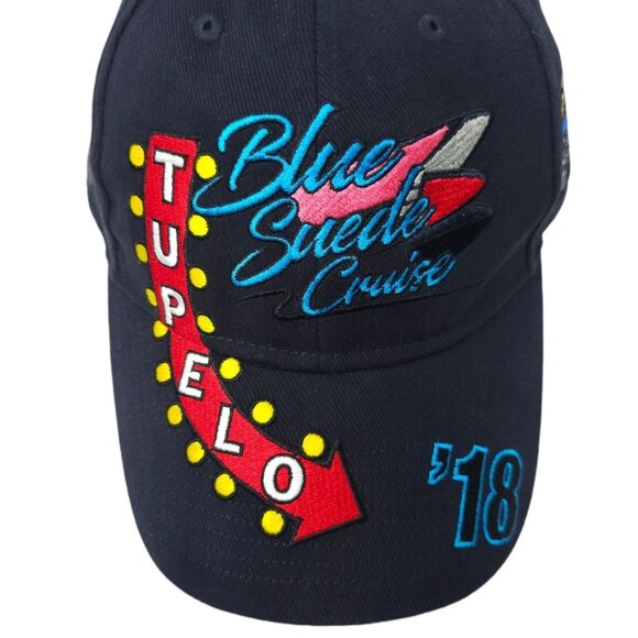 Tupelo MS Blue Suede Cruise 2018 Elvis Classic Cars Strapback Cap Trucker Hat - Picture 9 of 14